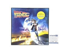Back to the Future Huey Lewis Autographed Movie Soundtrack Vinyl Album Reissue