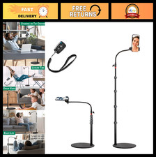 Soporte de piso ajustable para teléfono celular, soporte giratorio para teléfono celular con base pesada, compatible