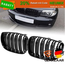 NIEREN GRILL DOPPELSTEG PASST FÜR BMW 1ER E81 E87 E82 E88 07-13 GLÄZEND SCHWARZ