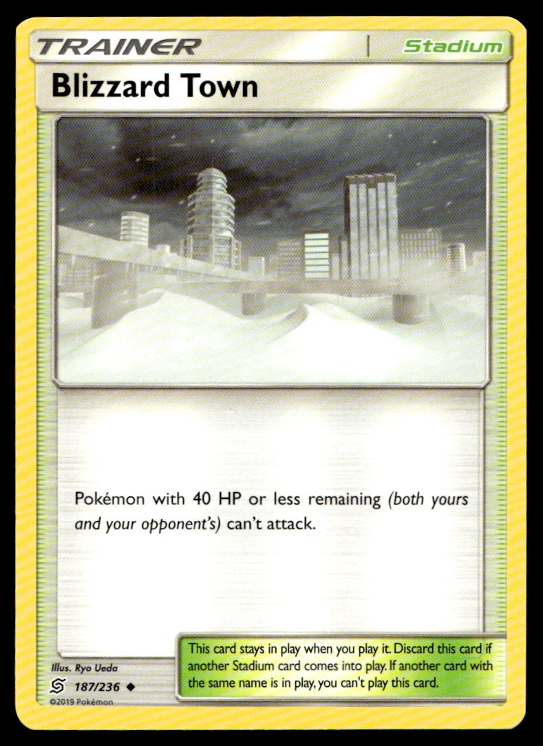 Blizzard Town 187/236 Uncommon Unified Minds Pokemon Near Mint