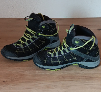 Lico Kinder Wanderschuhe Stiefel knöchelhoch EU 39 schwarz/grau/grün