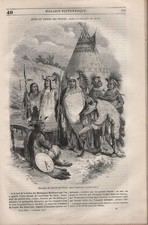 1845 Magasin Pittoresque 13° année, molte incisioni carte, arte indiana moda RARO