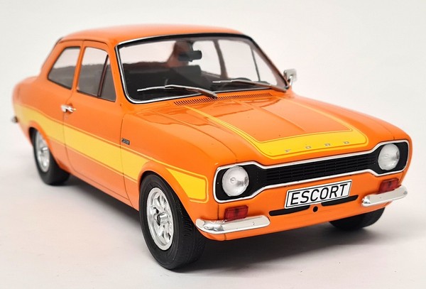 Mcg 1/18 - Ford Escort MK1 Rs 2000 Orange 1973 Diecast Scale Model Car-image
