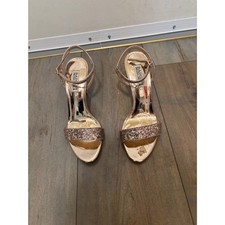 Badgley Mischka Metallic sparkly glitter homecoming heels