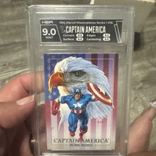 1992 Marvel Masterpieces 16 Captain America PSA 9 Avengers