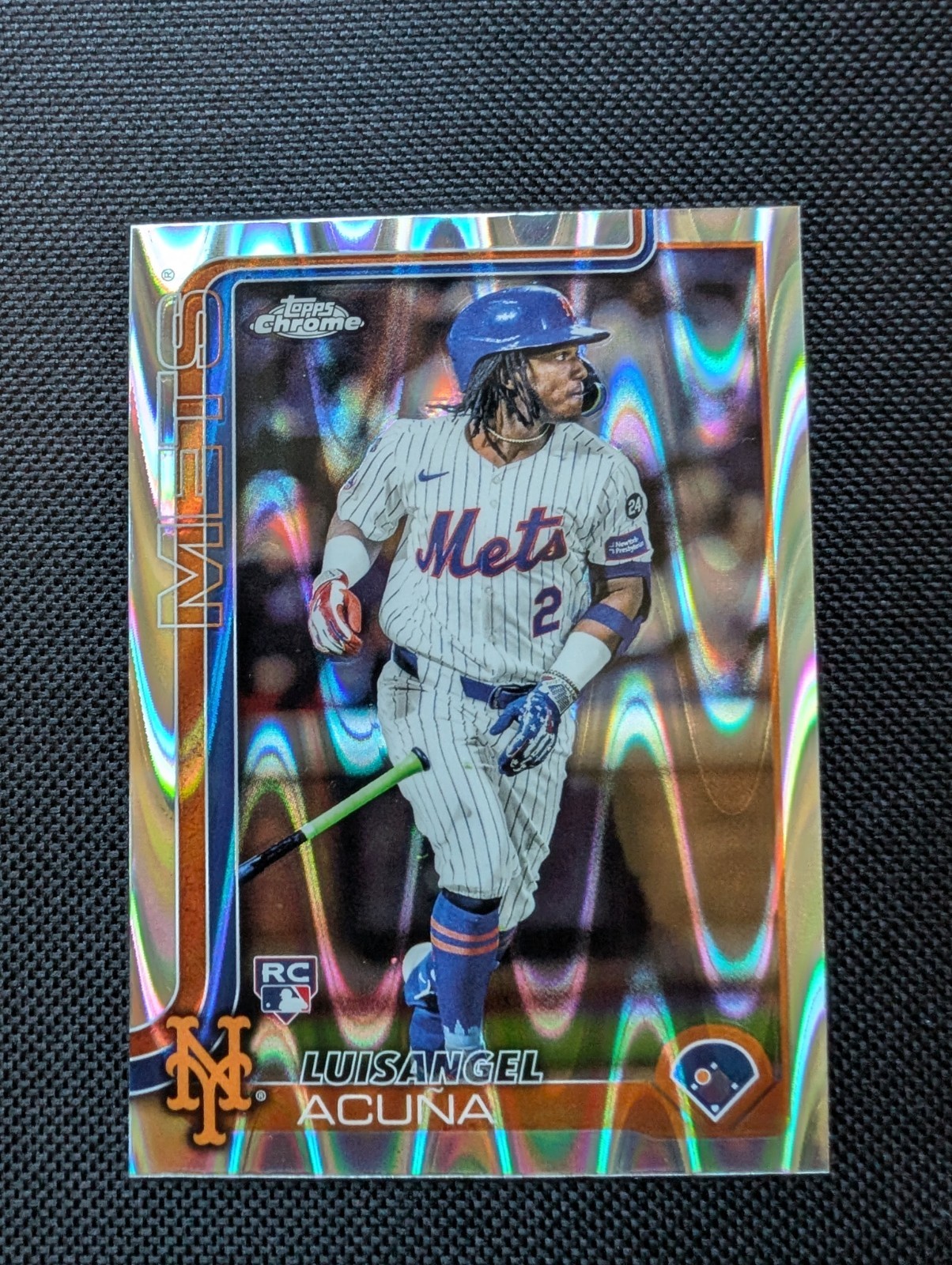 Luisangel Acuna #56 - RayWave Refractor - 2025 Topps Chrome-New York Mets  (RC)