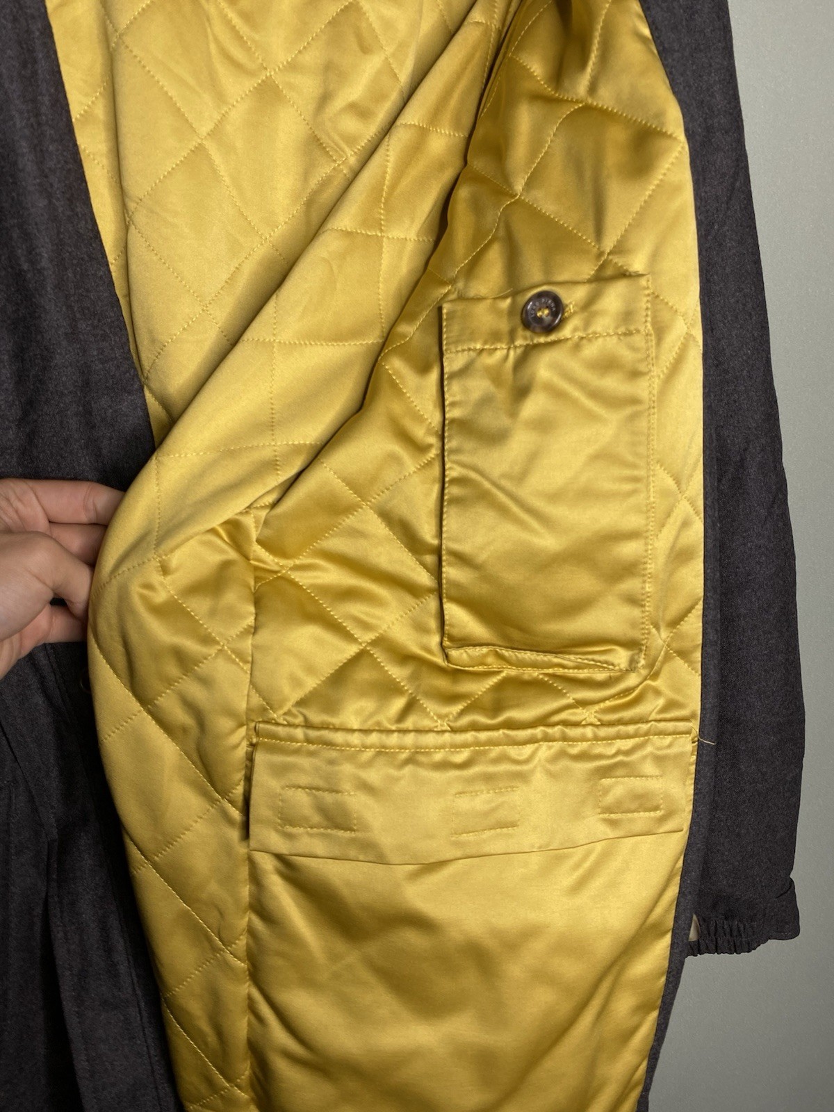 Loro Piana Icer Parka Jacket Coat 100percent Wool Sz L Gray Storm System image 10