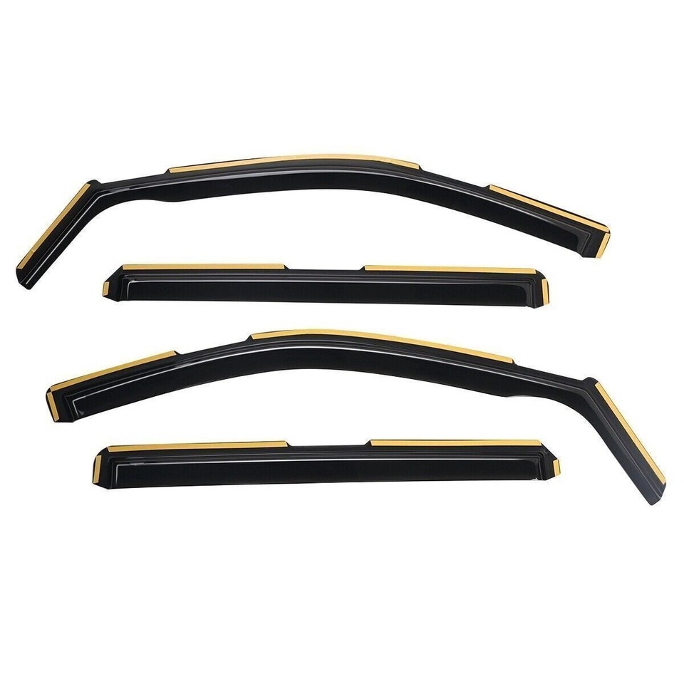 In-channel Rain Deflectors In-Channel Window Deflectors For Chevy Silverado/GMC Sierra 1500 2019-2024 Crew Cab - Smoke Rain Guards 4pc Set Chevy Silverado Window Deflectors