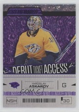 2023-24 Upper Deck Credentials Horizontal Purple 6/10 Yaroslav Askarov #189 06rp