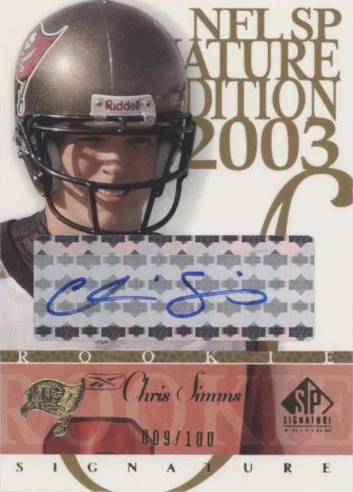 2003 SP Signature Edition Chris Simms #CS - 1 of 2
