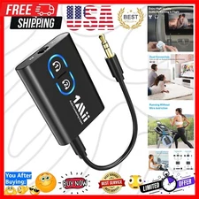 Bluetooth 5.3 Transmitter Receiver - Dual Link AptX Adaptive for Home & Travel