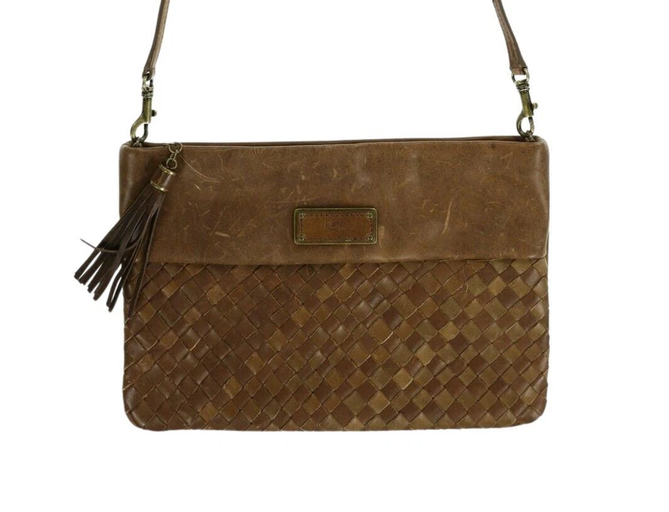 Bolso de Mano UGG Australia Mariana Tejido Cuero Coñac Foto 3 de 4