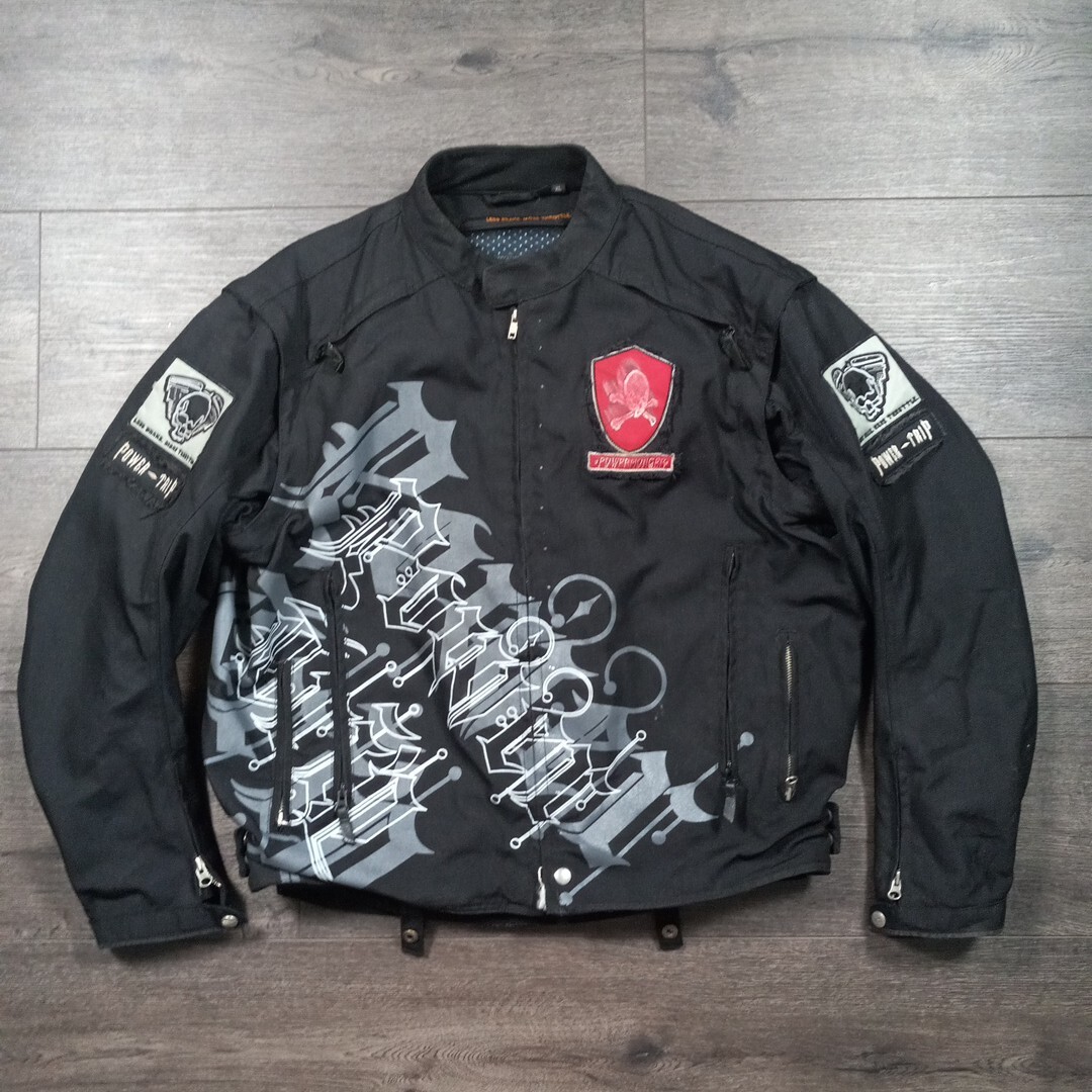 Power Trip Motorcycle Jacket Men's Size XL Black | eBay