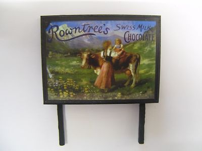 Rowntree's Swiss Milk Chocolate - Modelleisenbahn Werbetafel - Spur N & OO