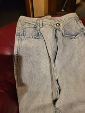 PS Gitano Vintage sz 12 Reg  Cotton Light Blue Denim Acid Wash Mom Jeans