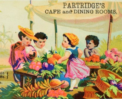 Partridges Cafe & Dining Rooms Frozen Fruits Creams Water Ices Trade Card P76
