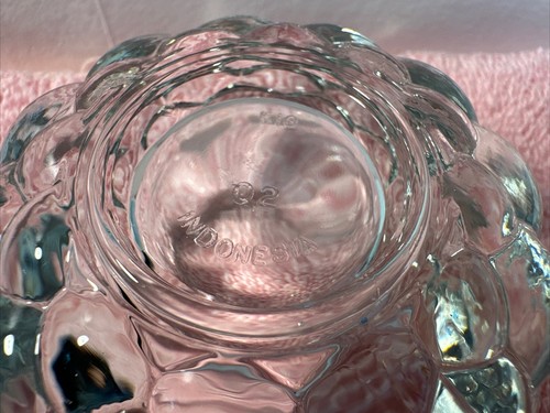 Crystal Clear Bubble Pattern Votive Tealight Candle Holder By KIG Indonesia - Picture 4 of 4