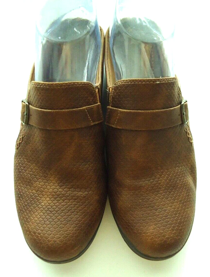 Zuecos de mujer Baretraps marrón mulas zapatos cómodos deslizables cuña Frisco talla-8M/38 Foto 4 de 4