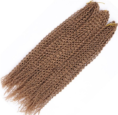 Water Wave Crochet Bulk Braid 22" 80g Synthetic Latch Hook Crochet Braiding Hair - Picture 14 of 21