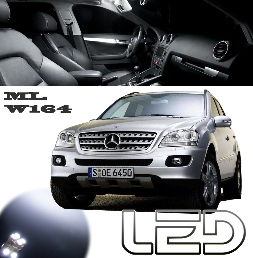 Ampoules LED Blanc Mercedes ML W164 pour Éclairage de Sol Intense