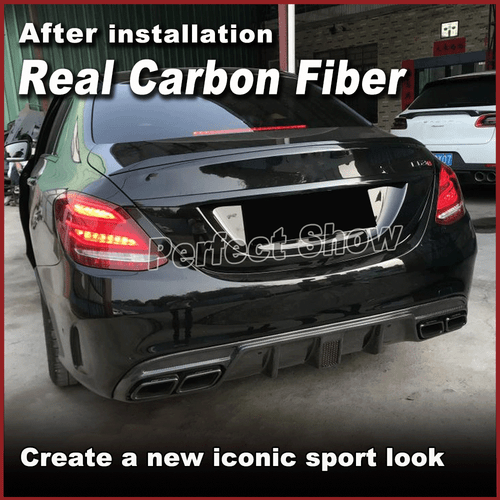 Difusor trasero de carbono difusor trasero para Mercedes W205 C200 C300 C43 C63 AMG - Imagen 3 de 11