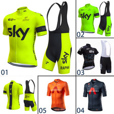 Team Radtrikot Set Herren Kurzarm Gepolstert Bib Shorts Sommer Biking Anzug