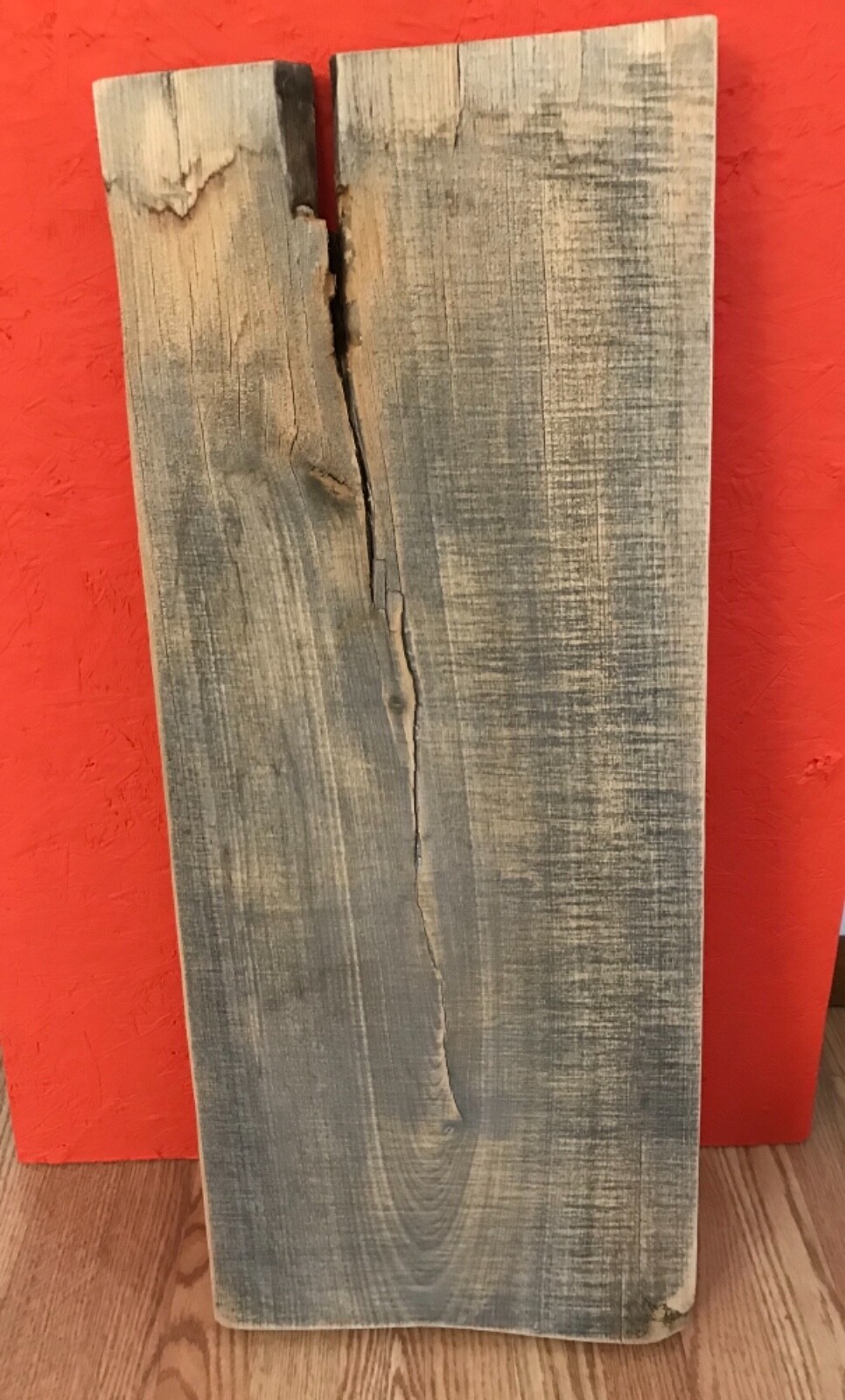 Rustic Ash Epoxy Resin Slab with Milled Edge 35x14.5x1.4 Inches-image