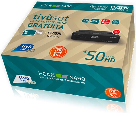 Decoder Digitale Satellitare HD Ready DVB-S2 HDMI USB SCART Nero ADB I-CANS490 - Immagine 2 di 2