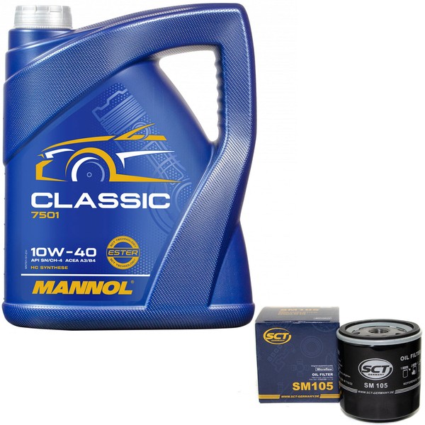 MotoröL Set 10W-40 5 Liter + ÖLfilter FüR Opel Vectra A Omega A Kadett E Saab-image