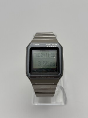 CASIO カシオ データバンク VDB-1000 Vintage 90s Casio VDB-1000 Module Data Bank Touch Screen Watch