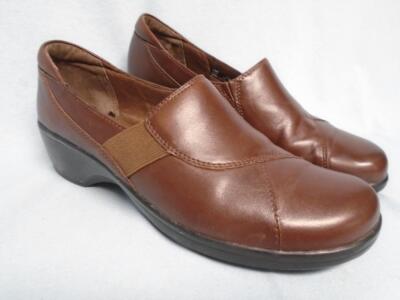 Womens Clarks May Moonlight Slip On Loafers Shoes Brown Sz