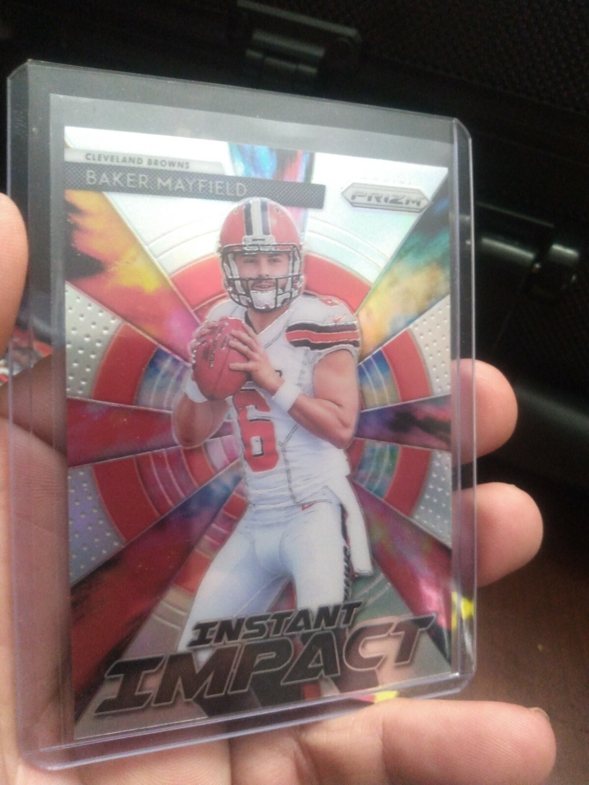 2018 Panini Prizm Silver Baker Mayfield Instant Impact #11-1