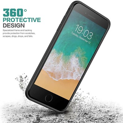 AU QTshine Smart Battery Case Iphone 6P/6SP/7P/8P 8500mAh Black 360  LED