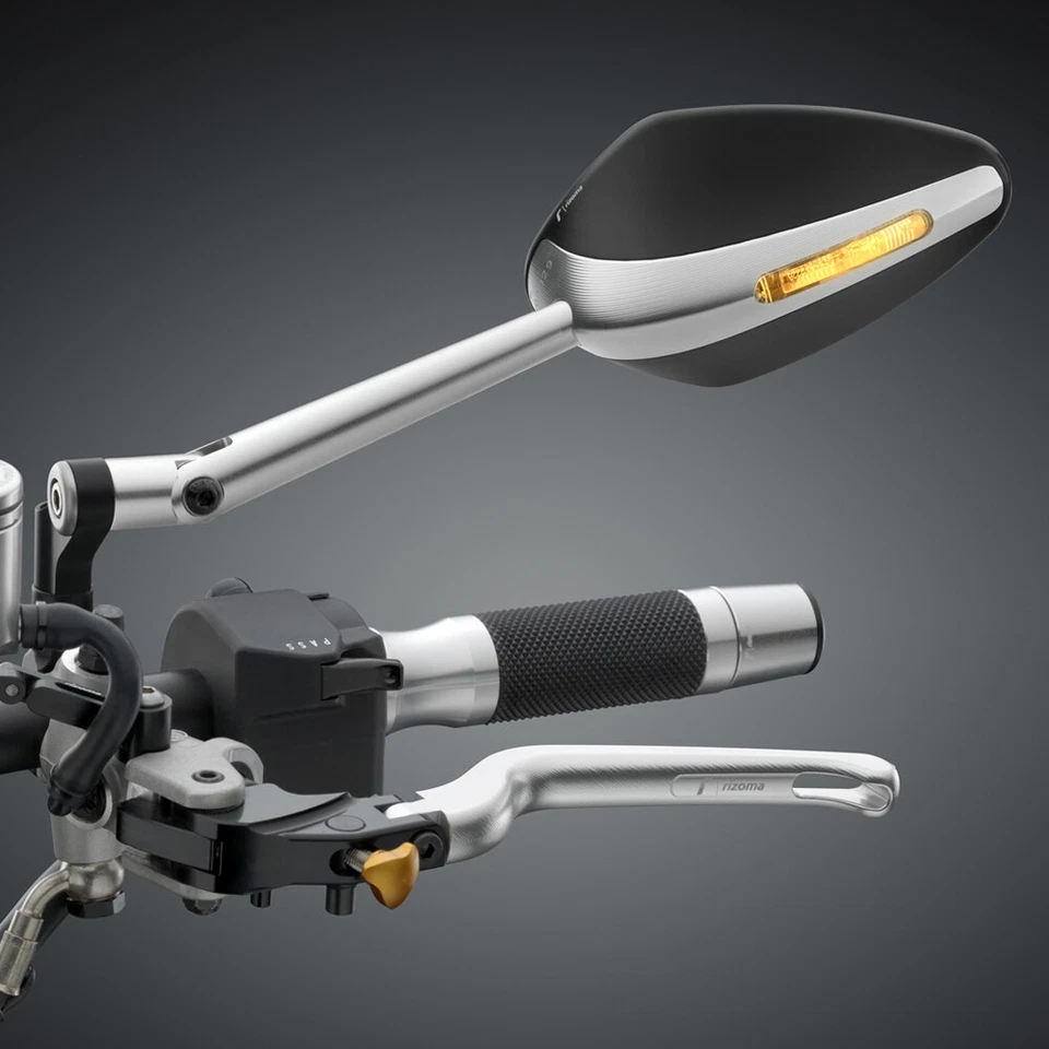 SPECCHIO RETROVISORE DX/SX [RIZOMA] VELOCE L NAKED - PER MOTO / ARGENTO - BS306A - Immagine 4 di 4