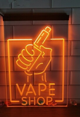 Vape Shop Holding Hand Display Decor Home LED Neon Sign Light | eBay