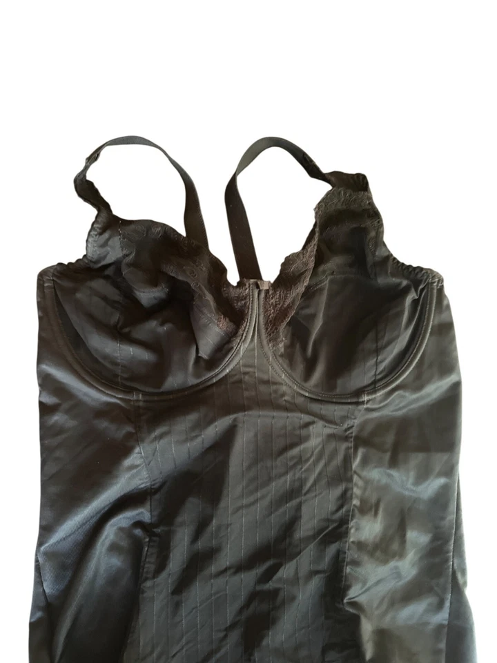 Body Chantelle Negro Encaje Ribete Copa D Talla EE. UU. 10 Prendas moldeadoras Correas Ajustables Foto 3 de 4