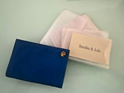 Bimba y Lola Blue leather rectangular cardholder