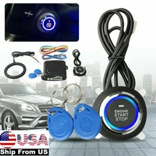 Smart RFID Push Engine Start Button kit & Keyless Starter for Most DC12V Cars US