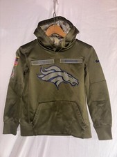 Denver Broncos Football Nike Salute To Service Hoodie Sweatshirt Boys S Green