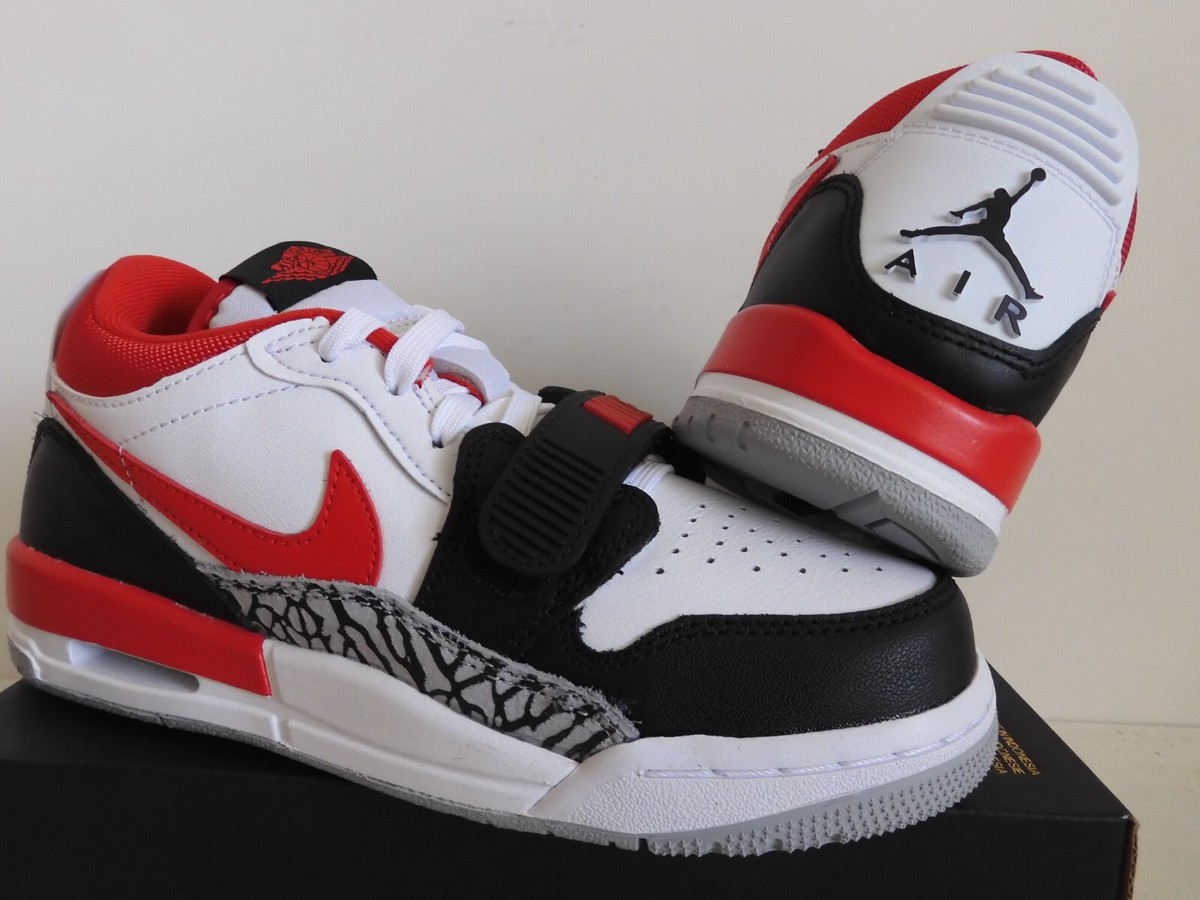 NIKE AIR JORDAN LEGACY 312 LOW (GS) WHITE-RED SZ 5.5Y-WOMENS