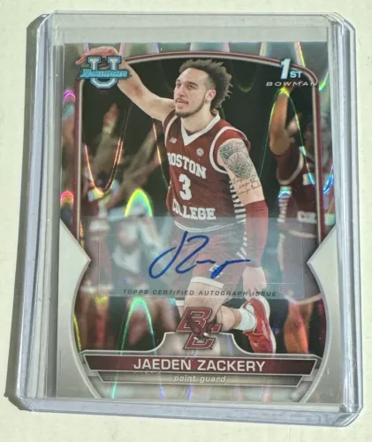 2022-23 Bowman University Chrome Prospect RayWave Refractor Jaeden Zackery Auto