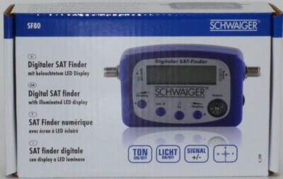 Digitaler SAT Finder SF80 011 Schwaiger mit Kompass  LED Display