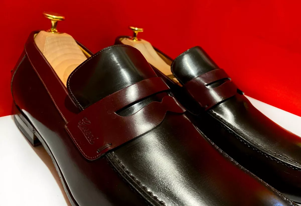 889.00 GUCCI MEN S BROWN CHERRY SUPERB LEATHER LOAFERS SHOES