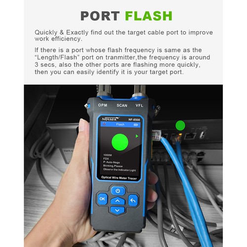 NOYAFA NF-8508 Rechargeable Digital Cable Tester Network Line Finder PoE Checker - Picture 10 of 12