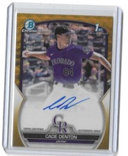 023 Bowman Draft - Chrome Prospect Autographs Gold wave Refractor #CDA-CDE