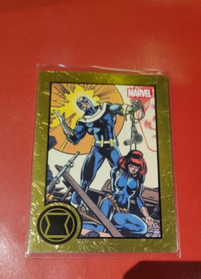 Marvel Greatest Battles 2013 Gold Parallel 27/75 Black Widow Vs Bullseye