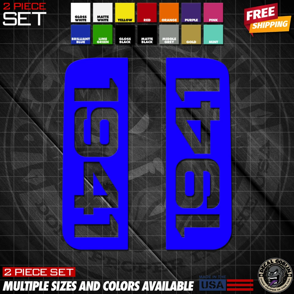 Pegatinas de vinilo calcomanía gráficos para Jeep se adapta a Gladiator Wrangler JL JT 2018+ 1941 Foto 3 de 4