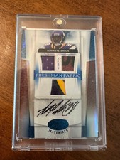 2007 Leaf Certified Materials Mirror Blue Auto RC #219 Adrian Peterson (12/50)