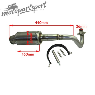 #ad Stainless Steel Exhaust Muffler For Honda 50cc 190cc Z50 Monkey Bike Mini Trail $135.00