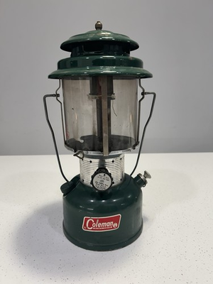 #ad COLEMAN Model 220F LANTERN Double Mantle Camp Light VTG W Funnel Needs Mantles $22.00